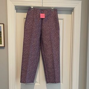 Kate Spade Purple Patterned Trousers size 6
